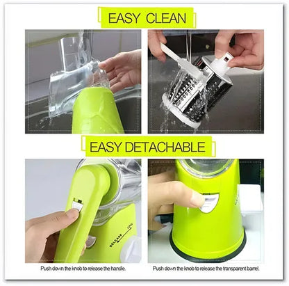 3 in 1 Rotary Cheese Grater Vegetable Slicer